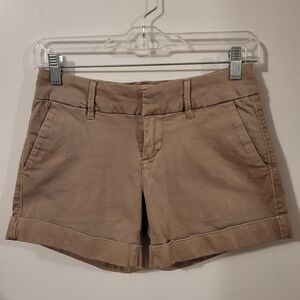 Dear John Tan Shorts Tailored Cotton Twill